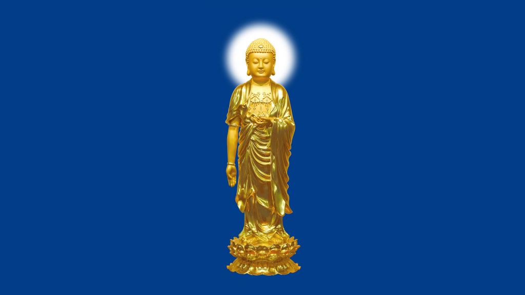 Mẫu Tượng Phật A Di Đà đứng tiếp dẫn tạo tác theo lối Đài Loan đã chỉnh  cho phù hợp người Việt